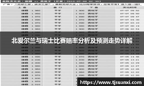 北爱尔兰与瑞士比赛赔率分析及预测走势详解